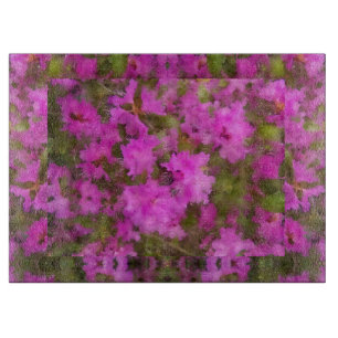 Lila Rhododendron Schneidebrett