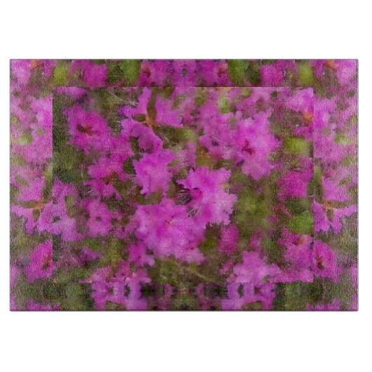 Lila Rhododendron Schneidebrett (Vorderseite)