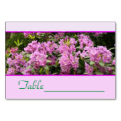 Lila Rhododendron Tablecard Tischnummer (Rückseite)