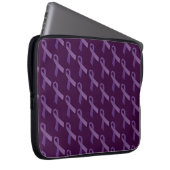 Lila Ribbbons gepolstertes Muster Laptopschutzhülle (Vorne Rechts)