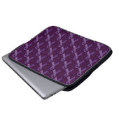 Lila Ribbbons gepolstertes Muster Laptopschutzhülle (Vorne Knopf)