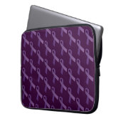 Lila Ribbbons gepolstertes Muster Laptopschutzhülle (Vorderseite Links)