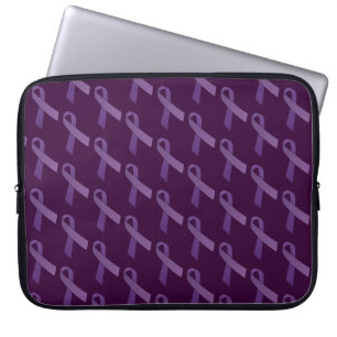 Lila Ribbbons gepolstertes Muster Laptopschutzhülle