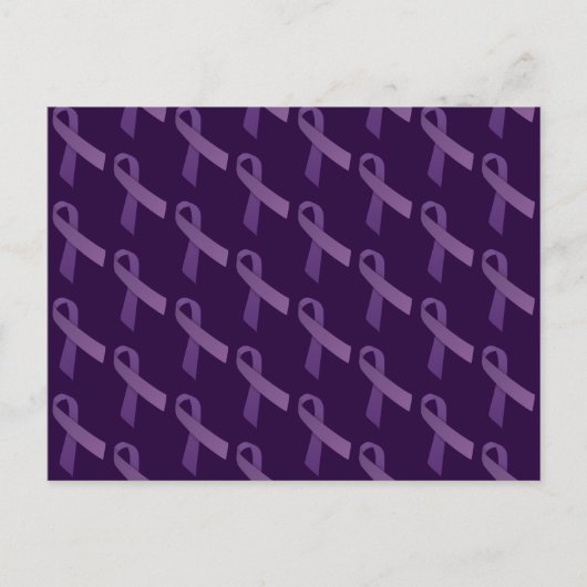 Lila Ribbbons gepolstertes Muster Postkarte (Vorderseite)