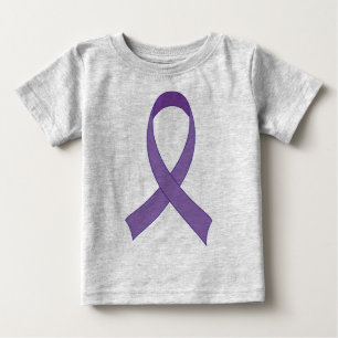Lila Ribbon Awareness Tshirt-Geschenk Baby T-shirt