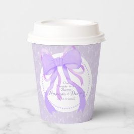 Lila Ribbon Baby Girl Dusche Pappbecher