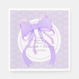 Lila Ribbon Baby Girl Dusche Serviette