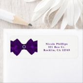 Lila Ribbon & Diamonds Glam Bling Einladung (Insitu)