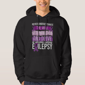 Lila Ribbon Epilepsie Warrior Hoodie