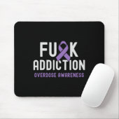 Lila Ribbon-Fick-Sucht Überdosierung Bewusstsein 2 Mousepad (Mit Mouse)