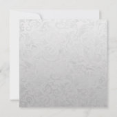 Lila Ribbon Gem Silver Post Wedding Einladung (Rückseite)