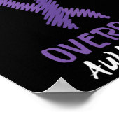 Lila Ribbon glauben an die Heilüberdosis Awarene Poster (Ecke)