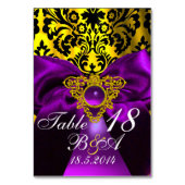 LILA RIBBON GOLD CELTIC HERZ DAMASK MONOGRAMM TISCHNUMMER (Rückseite)