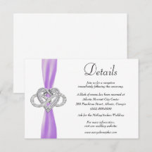 Lila Ribbon Infinity Heart Wedding Details