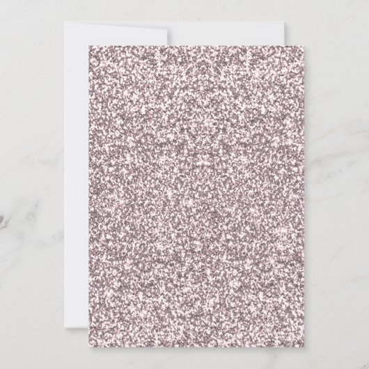 Lila Ribbon Pink Glitzer Royal Princess Birthday Einladung (Rückseite)