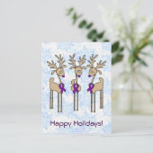 Lila Ribbon-Rentier - Alzheimer-Krankheit Feiertagspostkarte (Stehend Vorderseite)