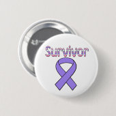 Lila Ribbon Survivor Button (Vorne & Hinten)