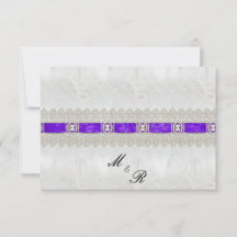 Lila Ribbon, White Satin Wedding