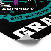 Lila Ribbon Wing Suizidbewusstsein Poster (Ecke)