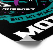 Lila Ribbon Wings Suizid Awareness Prevention Poster (Ecke)