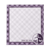 Lila Richtskala Notizblock (Vorderseite)