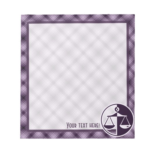 Lila Richtskala Notizblock (Vorderseite)