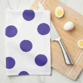 Lila Riesenpolka-Punkt gemustert Handtuch (Viertel Falte)