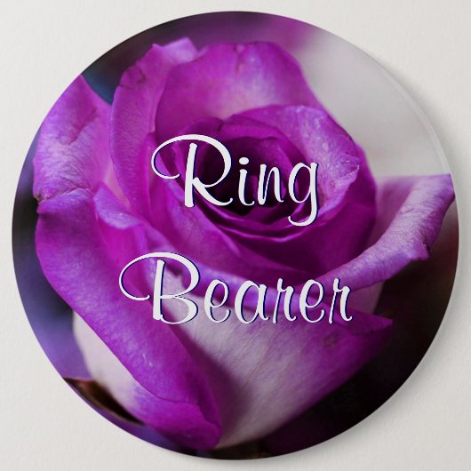 Lila Ring-Träger-Rose Button (Vorderseite)