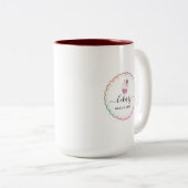 lila Ringbackgeschäft Zweifarbige Tasse (VorderseiteRechts)