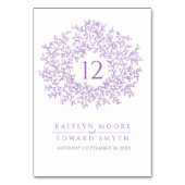 Lila Ringelblende Tischnummer (Vorderseite)