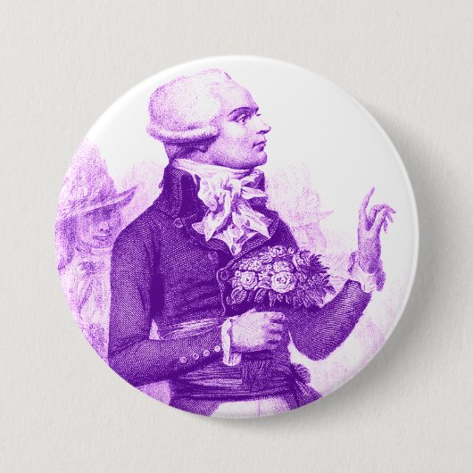 Lila Robespierre mit Bouquet Button (Vorderseite)