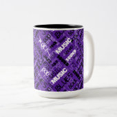 Lila Rock Pop R & B Musik Zweifarbige Tasse (VorderseiteRechts)
