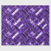 Lila Rock-Pop R & B - Whitepaper zum Ablesen von M Geschenkpapier (Flach)