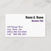 Lila rollend visitenkarte (Rückseite)