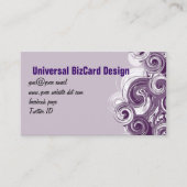 Lila rollend visitenkarte (Vorderseite)