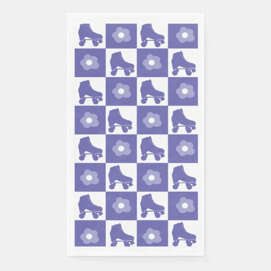 Lila Roller Derby-Skate Serviette (Vorderseite)
