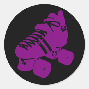 Lila Roller Derby Skate Sticker