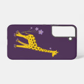 Lila Roller Skaten Funny Cartoon Giraffe Samsung Galaxy Hülle (Rückseite (Horizontal))