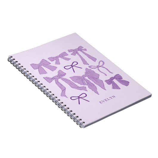 Lila romantische Bogen Notizblock (Rechte Seite)