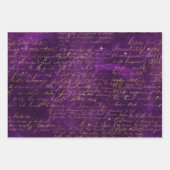 Lila romantische Gotische Hexe und Rose Geschenkpapier Set (Vorderseite 3)