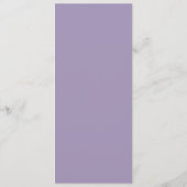 Lila romantische Hochzeit der Wasserfarben Menükarte (Rückseite)