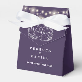 Lila romantische Lichterkette Blumen Hochzeit Geschenkschachtel