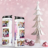 Lila Rosa 6 Fotovorlage Weihnachtsbaum Thermosbecher