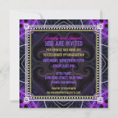 Lila rosa Abschluss Dance Party Einladungen (Rückseite)