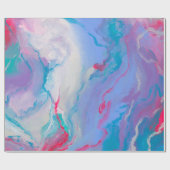 Lila rosa Abstrakte Farblackierung Geschenkpapier (Flach)