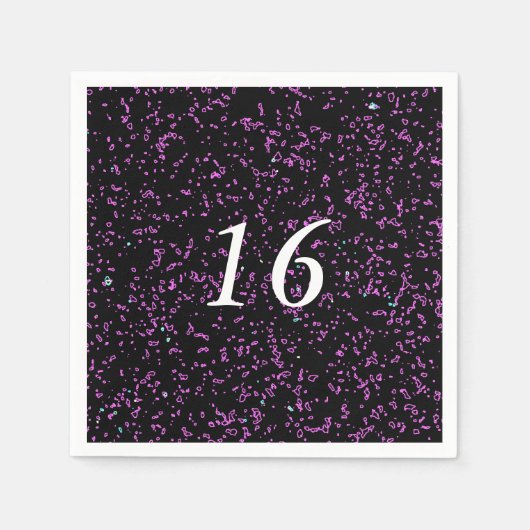 Lila rosa Abstrakte Muster Niedlich 16. Geburtstag Serviette (Vorderseite)
