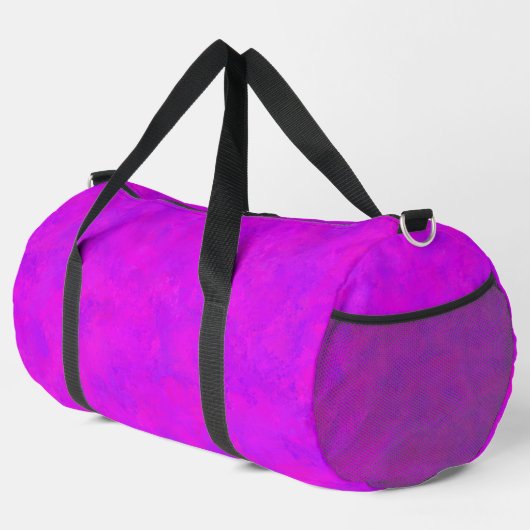 Lila rosa Abstraktes Muster Duffle Bag (Rechte Ecke)