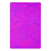Lila rosa Abstraktes Muster Mini Klemmbrett (Rückseite)