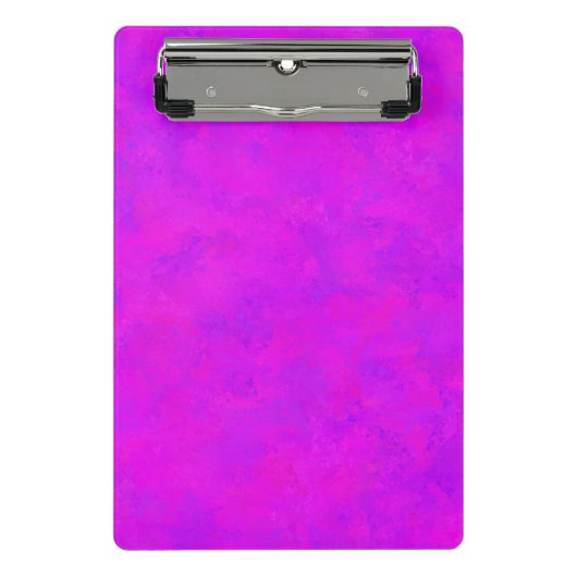 Lila rosa Abstraktes Muster Mini Klemmbrett (Vorderseite)