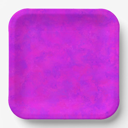 Lila rosa Abstraktes Muster Pappteller (Vorderseite)